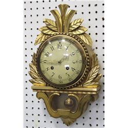 Swedish Giltwood Wall Clock