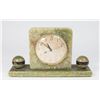 Image 1 : Art Deco Green Onyx Electric Mantel Clock