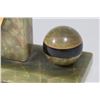 Image 3 : Art Deco Green Onyx Electric Mantel Clock