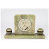 Image 4 : Art Deco Green Onyx Electric Mantel Clock
