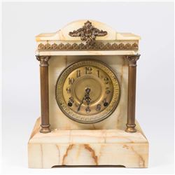 Marble & Brass Mantel Clock