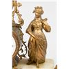 Image 3 : French Gilt Metal & Onyx Figural Mantel Clock