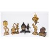 Image 1 : Lot 5 Gilt Metal Figural Desk Clocks with Cherubs