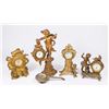 Image 2 : Lot 5 Gilt Metal Figural Desk Clocks with Cherubs