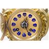Image 2 : 3-Piece Brass & Enamel Clock Set
