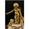 Image 3 : 3-Piece Gilt Bronze & Marble French Clock Set