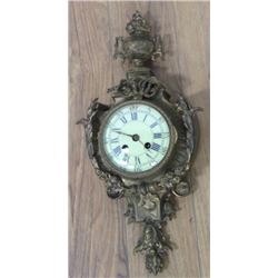 French Bronze Cartel Clock