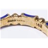 Image 3 : Pair 14K Gold & Blue Enamel Rings