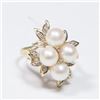 Image 1 : :14K Gold, Pearl, & Diamond Ring