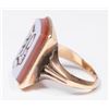 Image 2 : Unmarked 14K Gold Men's Initial Cameo Ring
