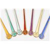 Image 2 : Lot of 7 Enameled Sterling Silver Spoons & Forks