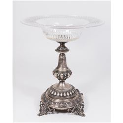 German 800 Silver & Crystal Centerpiece