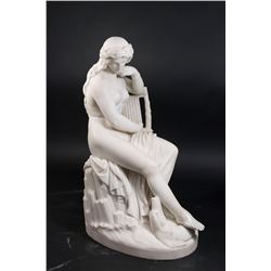 Grand Tour Marble Sculpture of Seated Nude Woman