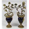 Image 1 : Pr French Dore Bronze & Blue Porcelain Candelabra