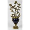 Image 2 : Pr French Dore Bronze & Blue Porcelain Candelabra