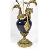 Image 3 : Pr French Dore Bronze & Blue Porcelain Candelabra
