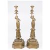 Image 1 : 2 Figural Bronze Candlesticks