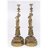 Image 6 : 2 Figural Bronze Candlesticks