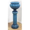Image 1 : Turquoise Jardiniere & Pedestal