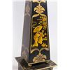 Image 3 : Pair Chinoiserie Style Decorated Obelisks
