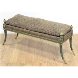 Neoclassic Style Parcel-Gilt Window Bench