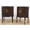 Image 1 : Pair Demilune Paint-Decorated Nightstands