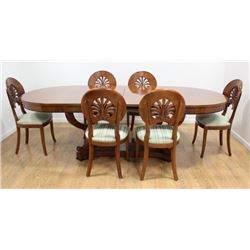 Biedermeier Style Fruitwood & Birch Dining Room