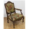 Image 2 : :Pair Louis XV Style Petit Point Open Arm Chairs