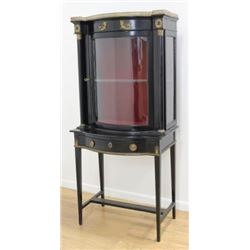 :Louis XVI Style Black Bronze-Mtd. Curio Cabinet