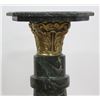 Image 2 : Single Oversized Green Marble & Bronze Pedestal
