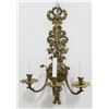 Image 2 : Pair Louis XVI Style Gilt Brass 3-Light Sconces