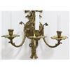 Image 3 : Pair Louis XVI Style Gilt Brass 3-Light Sconces