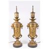Pair Aesthetic Movement Gilt Bronze Lamps