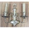 Image 2 : Set 4 Silvered 2-Armed Wall Sconces