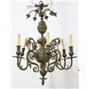 Image 2 : 2 Victorian Brass & Bronze Baluster Chandeliers