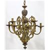 Image 4 : 2 Victorian Brass & Bronze Baluster Chandeliers