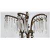 Image 3 : Neoclassic Style Brass & Cut Glass Chandelier