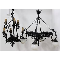 2 Wrought Iron Chandeliers