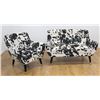 :2-Piece Faux Leopard Upholstered Salon Set