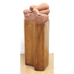 Jan Lauda Terracotta Nude Woman & Pedestal