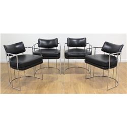 :4 Chrome Milo Baughman for Thayer Coggin Chairs