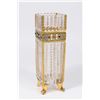 Image 1 : Arts & Crafts Parcel-Gilt Jewelled Cut Glass Vase