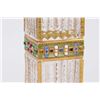 Image 2 : Arts & Crafts Parcel-Gilt Jewelled Cut Glass Vase