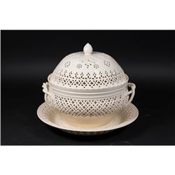 Royal Creamware Covered Tureen & Underplate