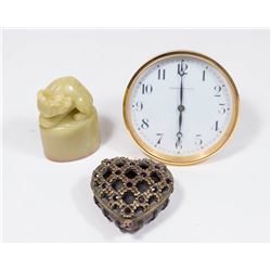 Jay Strongwater Box & Tiffany & Co. Travel Clock