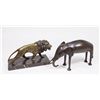 Image 1 : 2 Bronze Figures, Lion & Elephant