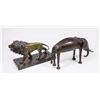 Image 4 : 2 Bronze Figures, Lion & Elephant