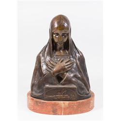 Hans Muller Bronze Bust of Woman