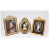 Image 1 : 3 Hand Painted Portrait Miniatures of Ladies