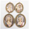 Image 1 : 4 Hand Painted Portrait Miniatures of Ladies